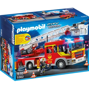 PLAYMOBIL 5362 City Action - Feuerwehr-Leiterfahrzeug mit Licht und So...