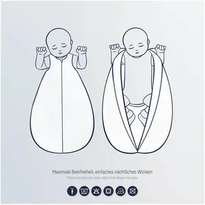 Julius Zöllner, Babyschlafsack, Jersey Schlafsack - Little Bow (2.5 TOG, Ganzjahr, 62 x 40 cm) günstig