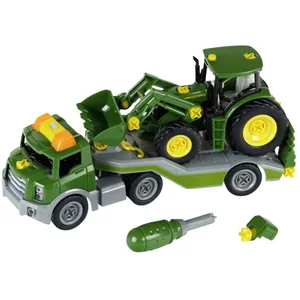 Theo Klein Spielzeug-Traktor Transporter m. John Deere Traktor