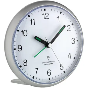 TFA® Funkwecker 60.1506 Ø 11 cm silber
