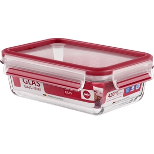 emsa Frischhaltedose CLIP & CLOSE 6.8 cm hoch 0,7 l transparent, rot