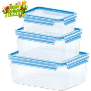 emsa Frischhaltedosen-Set 0,55/1,0/2,2 l transparent, blau günstig