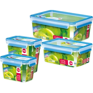 emsa Frischhaltedose CLIP & CLOSE 16.3 cm hoch 1,5 l transparent, blau günstig
