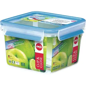 EMSA CLIP & CLOSE FRISCHHALTEDOSEN, Box, Rechteckig, 1,75 l, Blau, Tra...
