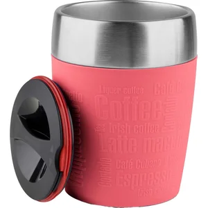 Emsa Thermobecher Travel Cup, 1-tlg., Edelstahl, Silikon, 0,2 Liter, E...