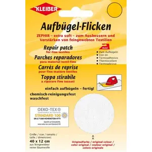 KLEIBER Zephir-Aufbügel-Flicken 400 x 120 mm weiß günstig