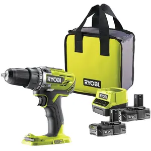 RYOBI 18 V ONE+ Akku-Bohrschrauber R18DD3-220S, max. 50 Nm Drehmoment,...