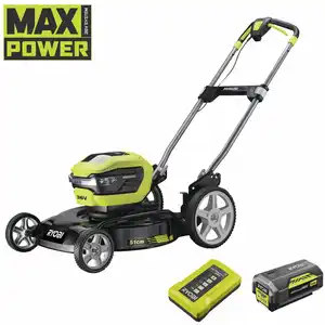 Ryobi RY36LMMX51-140 Bürstenloser Rasenmäher, Akku, 36 V, 51 cm, ohne Beutel, 4,0 Ah