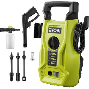 RYOBI   1400-W-Hochdruckreiniger   110 bar   390 l   5 m PVC-Schlauch ...