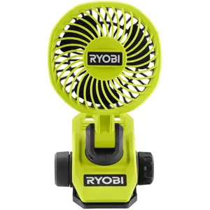 RYOBI 4 V USB Akku-Clip-Ventilator, 325° drehbar, Mini-Ventilator ohne...