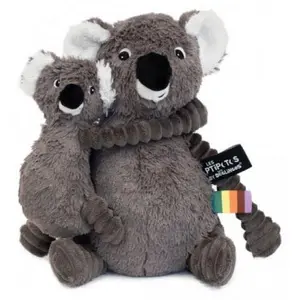 Les Degligos Grauer Koala Plüsch mit Baby