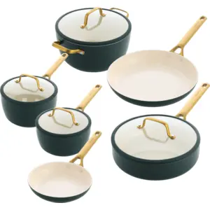 GreenPan Padova Topf- und Pfannenset 10-teilig Pine Green günstig