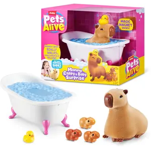 ZURU Plüschfigur Zuru 9574 - Pets Alive Mommy Capybara & Baby Surprise