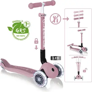 Globber GLOBBER JUNIOR FOLDABLE LIGHTS ECO beere, mit Leuchtrollen günstig
