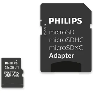 Philips MicroSDXC Card (256 GB, microSDXC, U1, UHS-I), Speicherkarte, Schwarz
