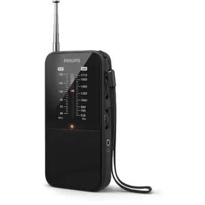 Philips TAR1509/00, Tragbar, Analog, AM, FM, Analog, 3,5 mm, Schwarz