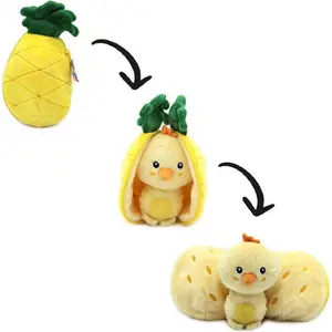 2-in-1 Küken-Ananas Plüschtier   Verwandelbares Kuscheltier