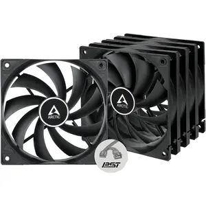 Arctic F12 PWM PST Value Pack (120 mm, 5x), PC Lüfter, Schwarz