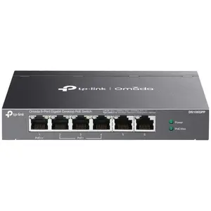 TP-Link Omada 6-Port Gigabit Desktop Switch With 3-Port Poe And 1-Po (6 Ports), Netzwerk Switch, Schwarz