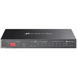 TP-Link Omada 10-Port Gigabit Desktop Switch With 8-Port Poe Port: 8x (10 Ports), Netzwerk Switch, Schwarz