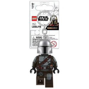 Lego Star Wars Keyring Flashlight Mandalorian Figurine Keyring + Bag
