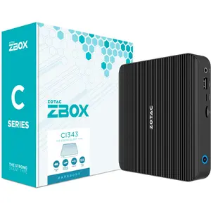 Zotac ZBOX edge CI343, Desktop, Mini-PC Barebone, DDR5-SDRAM, PCI Express, SATA, Wi-Fi 6 (802.11ax), 40 W