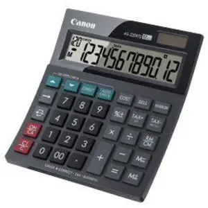 Canon AS-220RTS Wirtschaftlicher Rechner 12 Stellen Solarpanel LC-Disp...