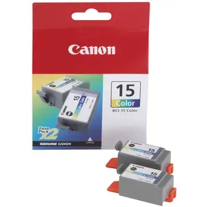 Canon Original BCI-15 Druckerpatronen 2er-Pack C/M/Y - 349 Seiten