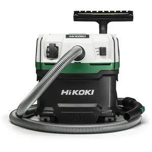 HIKOKI Nass- und Trockensauger, 1200 W Industriestaubsauger, 20 L Tank