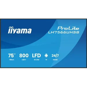 iiyama ProLite LH7566UHSB-B1AG Digital Signage Display 189,5 cm (75")