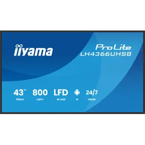 iiyama ProLite LH4366UHSB-B1AG Digital Signage Display 108 cm (43")