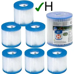 INTEX Filterpatronen Typ H aus Dacronfasern, 6 Stück, 10 cm x 9 cm für...