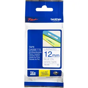 Brother Schriftband TZe-233 (lam) Blau auf Weiß BxL 12mm Tintenpatrone günstig