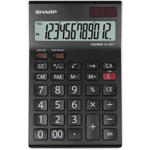Sharp Tischrechner EL-125TWH schwarz