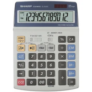 Sharp Tischrechner EL-2125C grau/blau günstig