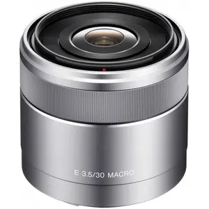 Sony E 30mm f/3.5 Macro (Sony E, APS-C / DX), Objektiv, Silber