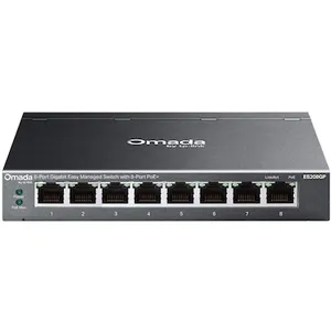 TP-Link Omada ES208GP Easy Managed Switch 8-Port, Smart Managed, 8x Gi...