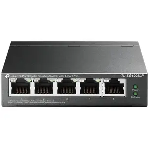 5-Port-Gigabit-Switch mit 4 PoE+-Ports, lüfterlos, Metallgehäuse
