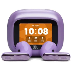 JBL LIVE FLEX 4 True Wireless Noise-Cancelling-Ohrhörer in Lila mit ka...