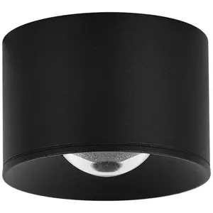 LED-Außen-Deckenspot S131, Ø 8 cm, sandschwarz