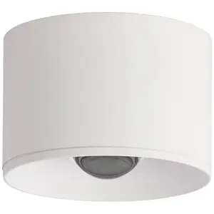 LED-Außen-Deckenspot S132, Ø 8 cm, sandweiß