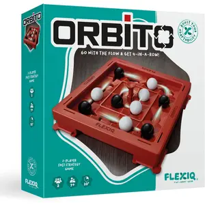 Elliot GmbH FLEXIQ   Orbito - Ziel des Spiels ist es, 4 Murmeln einer Farbe in einer horizontalen, vertikalen oder diagonalen Reihe