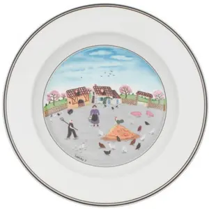 Villeroy & Boch Suppenteller Hühnerhof Design Naif, Teller, Mehrfarbig günstig