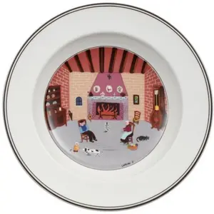 Villeroy & Boch Suppenteller Kamin Design Naif, Teller, Mehrfarbig