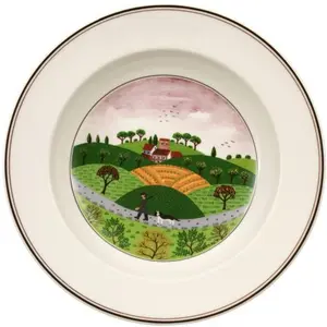 Villeroy & Boch Suppenteller Jäger Design Naif, Teller, Mehrfarbig