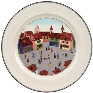 Villeroy & Boch Speiseteller Dorf Design Naif, Teller, Weiss