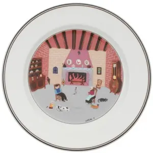Villeroy & Boch Speiseteller Kamin Design Naif, Teller, Mehrfarbig