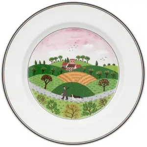 Villeroy & Boch Frühstücksteller Jäger Design Naif, Teller, Mehrfarbig