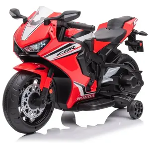Honda CBR 1000RR Kinder Elektromotorrad 12V (2 5 Jahre)   Offiziell Lizenziert, mit Stützrädern, LED & Sound   Kinder Motorrad Elektrisch Rot