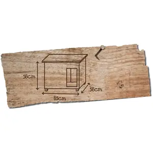 Hundehütte Duvoplus Woodland Balto 3 Classic Braun 116x76x82 cm günstig